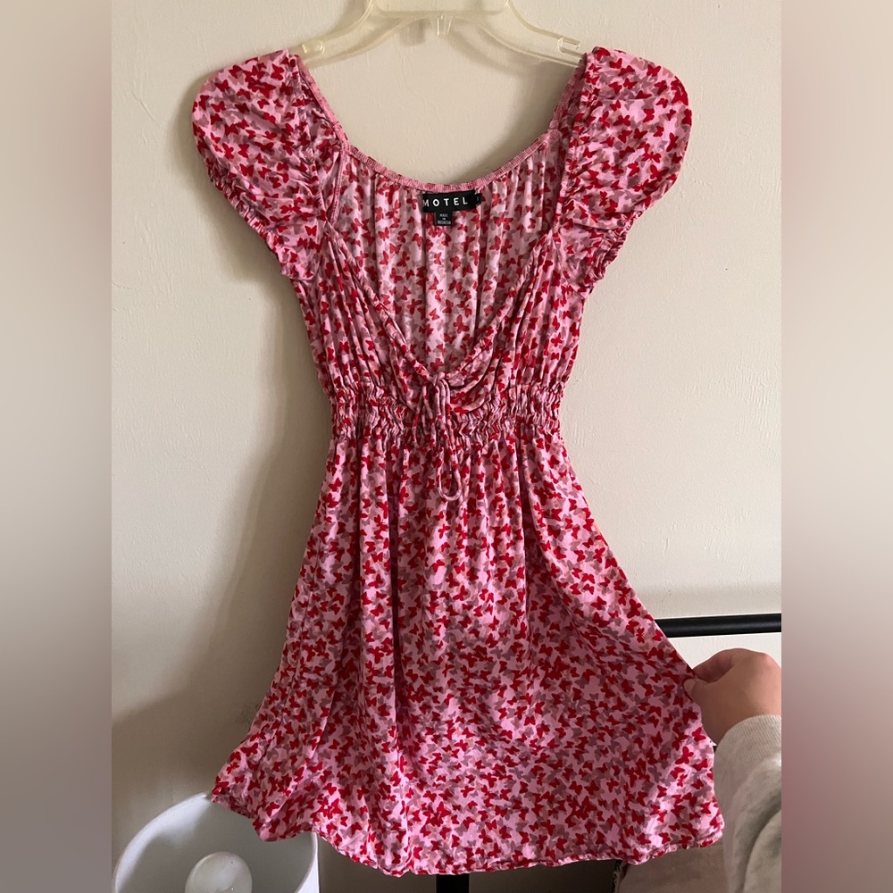 Pink floral dress